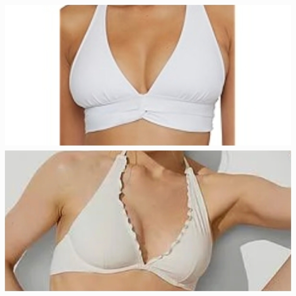 JCrew White Crepe Ruffle Bikini Top - Picture 12 of 14